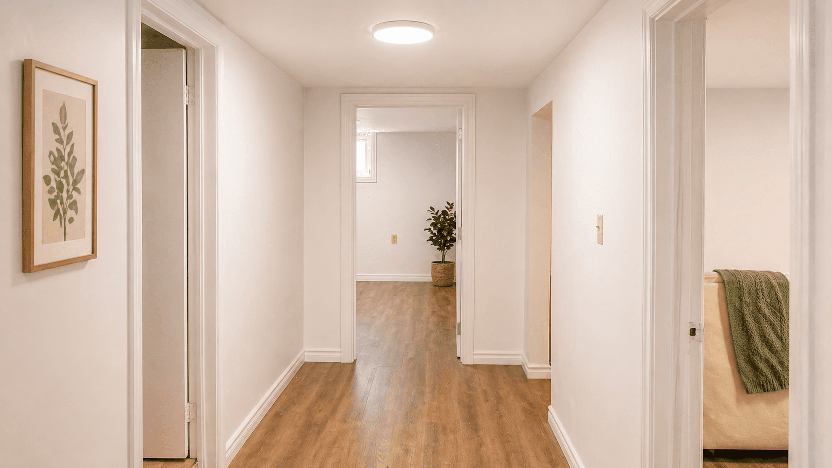 Interior Hallway with Doorways at Modern 2-Bedroom Apartment in Hintonburg – Parking Included, a 2 bedroom rental in 5 Armstrong Street, Ottawa, ON, listed for $1,850 per month