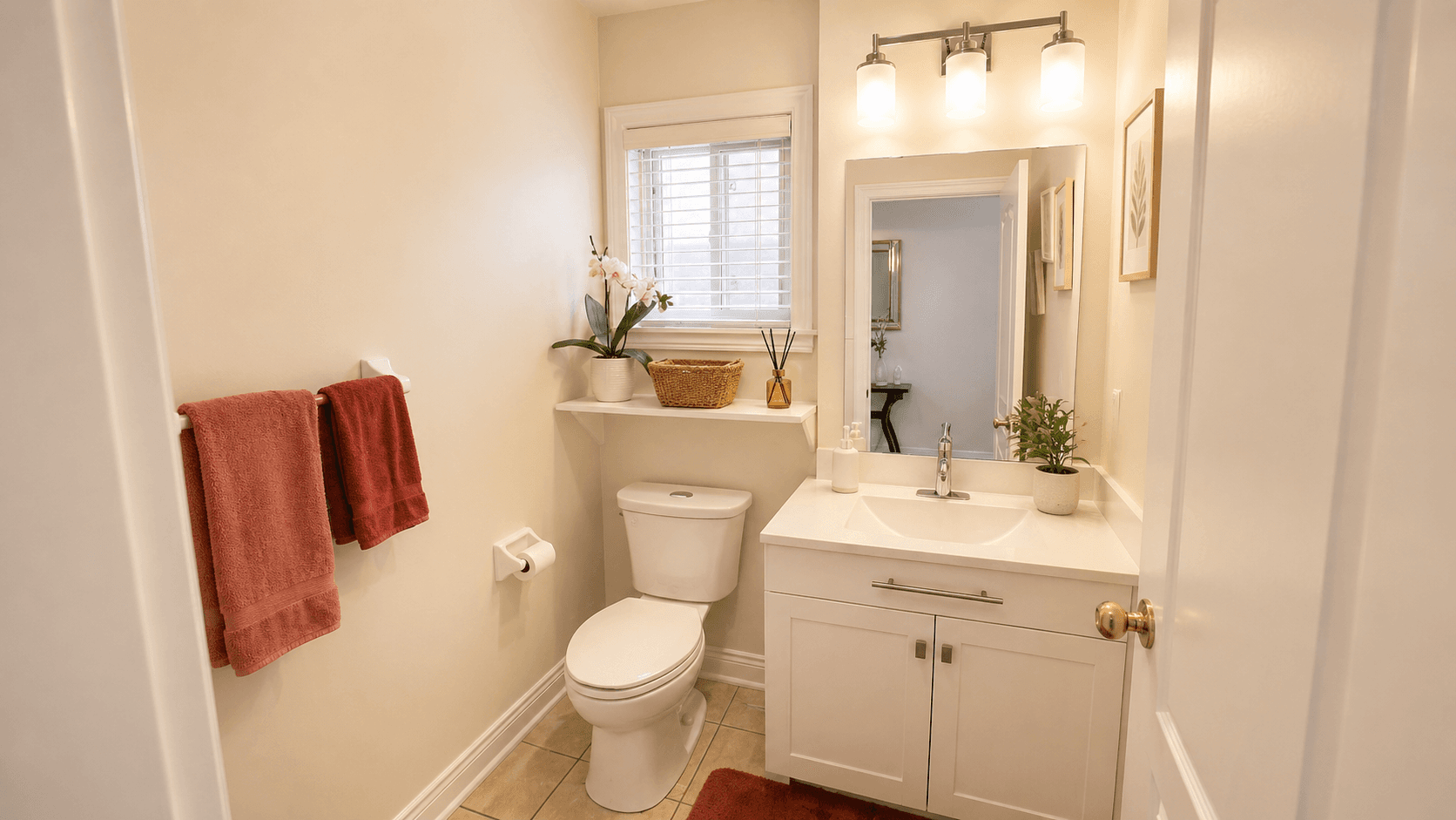 Bright and Modern Bathroom at 2 Bedroom Main Floor Unit in Northeast Ajax – 45 Thackery Drive, a 2 bedroom rental in 45 Thackery Drive, Ajax, ON, listed for $750 per month