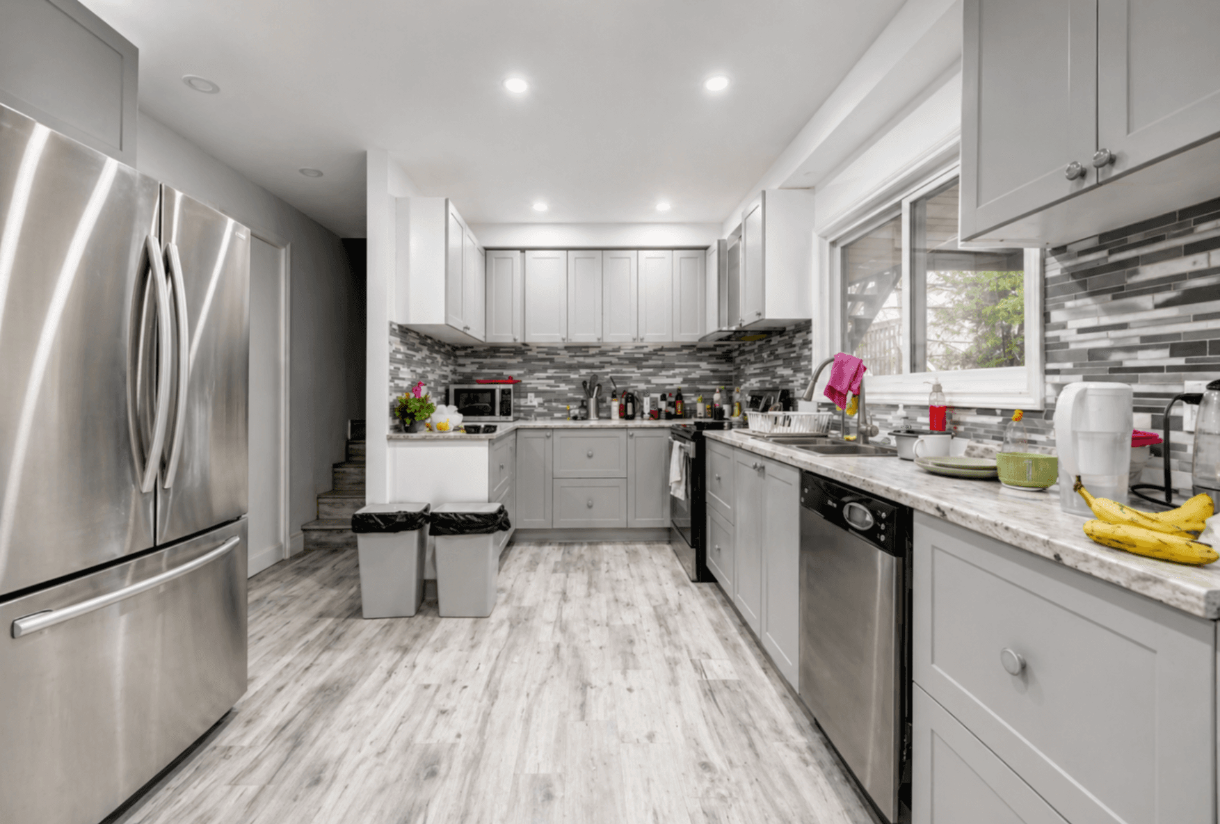 Modern Kitchen with Stainless Steel Appliances at 1-Bedroom Basement in Waterloo – Affordable & Private, a rental rental in 74 McDougall Road, Waterloo, ON, listed for $1,200 per month